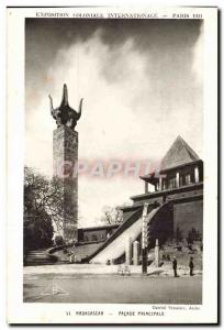 Old Postcard Madagascar Malagasy Facade main Parsi Colonial Exhibition 1931