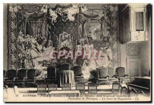 Postcard Rennes Old Courthouse Gobelins Tapestry in the great room of the Par...