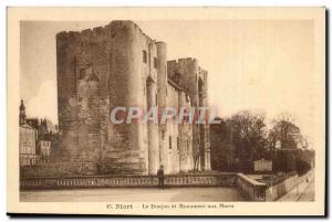 Niort Old Postcard The tower and the war memorial