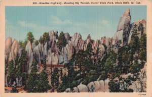 circa 1946 Needles Hwy. Custer Park Black Hills S.Dakota Postcard 2R5-454