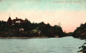 Vintage Postcard 1910's Tendons Rift River Saint Laurence Valentine & Sons Pub.