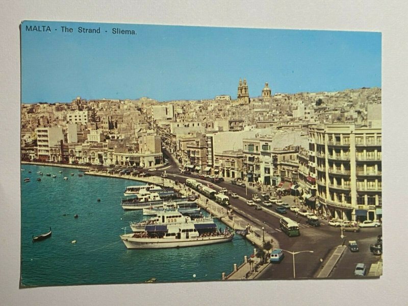 POSTED 1974  PICTURE POSTCARD MALTA - THE STRAND SLIEMA    (KK2395) 