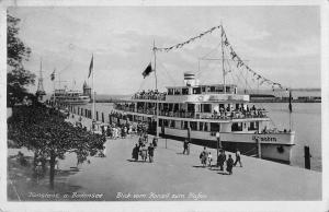 BG34443 konstanz a bodensee blick  konzil  hafen ship bateaux real photo germany