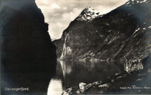 Norway Geirangerfjord Møre og Romsdal Vintage RPPC 08.69