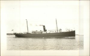 SS HERMAN WINTER Eastern Steamship SS Co of Maine Real Photo Postcard