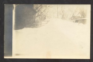 RPPC CAIRO ILLINOIS RESIDENCE STREET SCENE 1914 WINTER REAL PHOTO POSTCARD