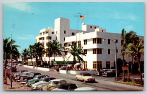 Fort Lauderdale FL~Atlantic Blvd Hotels Along The Ocean Front~1956 Postcard