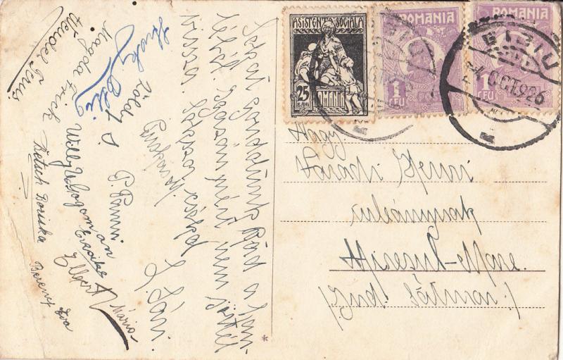 Transylvania Sibiu Romania Hermannstadt Manastirea Ursulinelor 1926 postcard