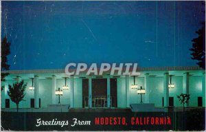 Postcard Modern Stanislau Modesto Public Library Built in the city of Modesto...