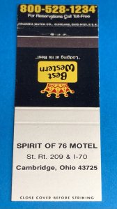 Matchbook Cover - SPIRIT OF 76 MOTEL Cambridge, Ohio MB159