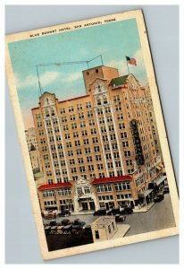 Vintage 1936 Advertising Postcard Blue Bonnet Hotel San Antonio Texas