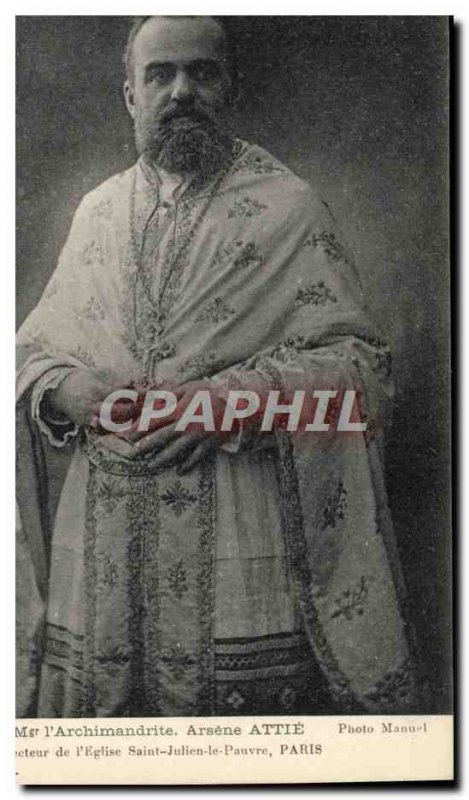 Old Postcard the Bishop & # 39Archimandrite Arsene Attie Rector & # 39eglise ...