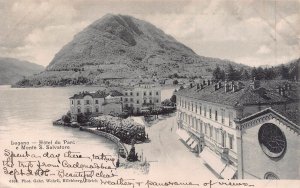 LUGANO TICINO SWITZERLAND~HOTEL DU PARC E MONTE S.SALVATORE~1902 PHOTO POSTCARD
