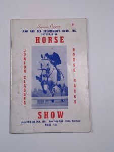 Program Land Sea Sportsmen's Club Horse Races June 23 + 24 1951 Vista Maryland