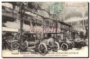 Old Postcard Automotive Delaunay-Belleville Administration workshops in Saint...
