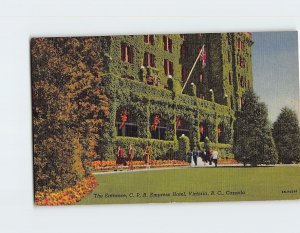 Postcard The Entrance C. P. R. Empress Hotel Victoria Canada