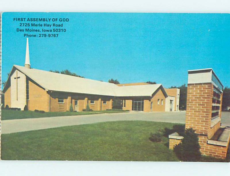 Pre-1980 CHURCH SCENE Des Moines Iowa IA p4339