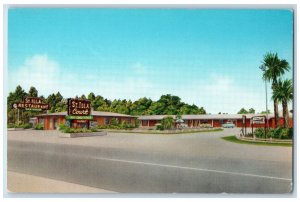 View Of St. Illa Court Motel & Restaurant Nahunta Georgia GA Vintage Postcard 