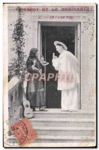 Old Postcard Fantasy Pierrot and the beggar Oh! c & # 39est too