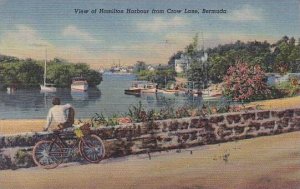 Bermuda Hamilton View of Hamilton Harbour from Crow Lane 1952