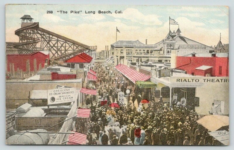 Long Beach CA~The Pike~Rides~Rialto Theatre~Brick Ice Cream~Motion Pictures~1923