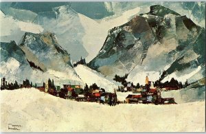 Snowed In Oil Painting of San Francisco, Cal. Postcard P128 