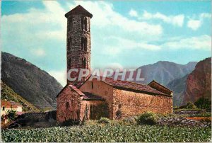 Modern Postcard Principality of Andorra Romanesque church