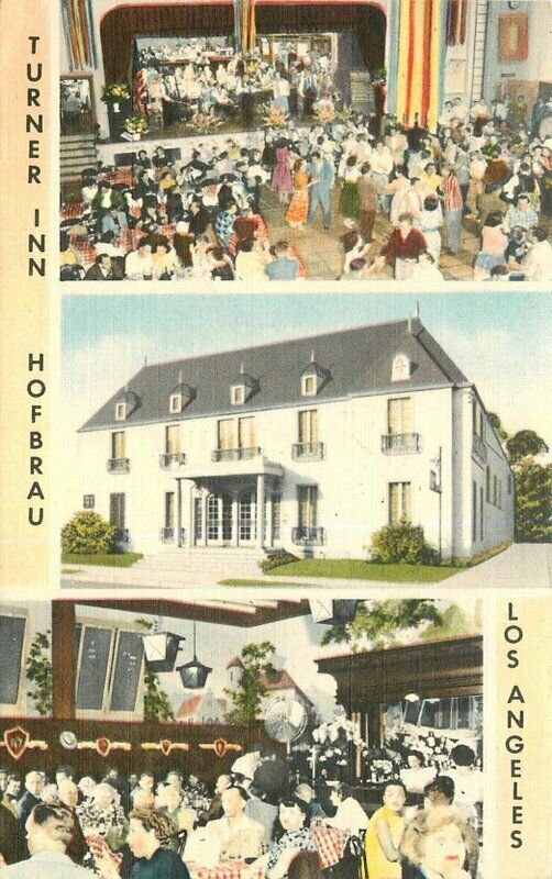 Los Angeles California 1940s Turner Inn Hofbrau Postcard MWM 6949