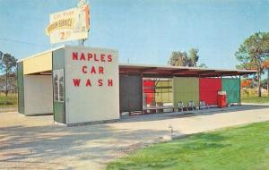 Naples FL Naples Sudden Service Car Wash Coca Cola Machine Postcard 