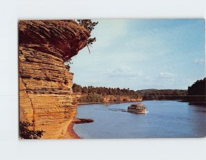 Postcard Golden Riverbank, Lower Dells of the Wisconsin River, Wisconsin