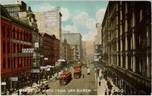 Chicago, Illinois - Downtown view of State St., North from Van Buren - c1909