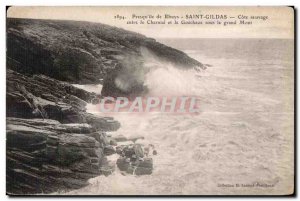 Postcard Old Presqu Rhuys island of Saint Gildas Cote Sauvage cntre I Charnia...