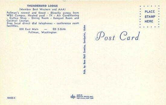 WA, Pullman, Washington, Thunderbird Lodge