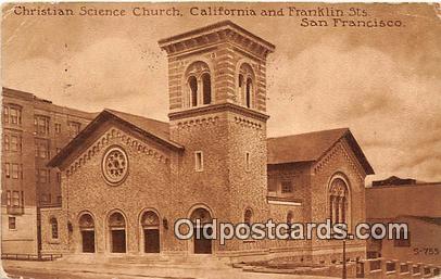 Christian Science Church San Francisco, CA, USA 1914 Missing Stamp a lot of c...