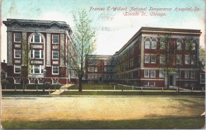 USA Frances E Willard National Temperance Hospital Chicago Ill Postcard 09.46