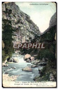 Postcard Old Line South of France Gorge and Waterfall Wolf Alp Marit