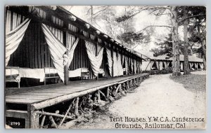 Postcard Tent House Y.W.C.A conference Grounds, Asilomar California