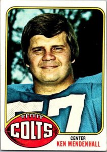 1976 Topps Football Card Ken Mendenhall Baltimore Colts sk4329