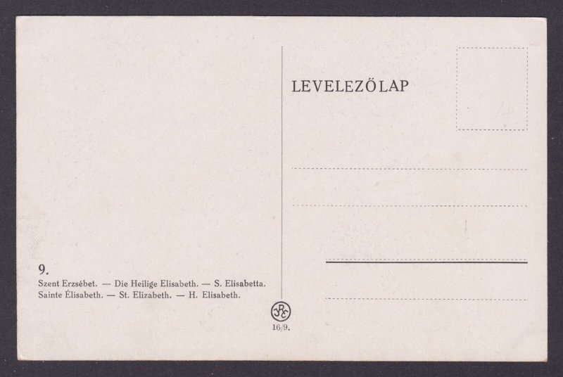 Vintage postcard, Hungary, St. Elizabeth