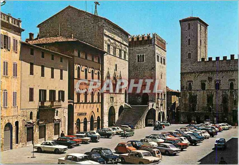 Postcard Modern Todi Piazza Vitt Emanuele Palazzo dei Priori