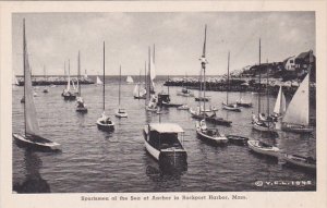 Massachusetts Rockport Sportsmen Of The Sea At Anchor In Rockport Harbor Albe...