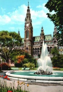 Postcard Hotel De Ville Town Hall Bldg. Seat of Local Government Vienna Austria