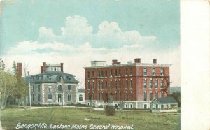 Bangor Maine  Eastern Maine General Hospital 1909 Postcard Used