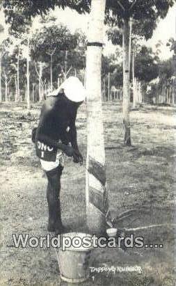 Real Photo Tapping Rubber Malaya, Malaysia Unused 