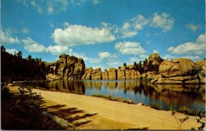 Vtg Black Hills South Dakota SD Sylvan Lake 1950s Unused Chrome Postcard