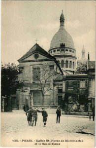 CPA PARIS 18e Montmartre. Sacré-Coeur Église St-Pierre (983445)