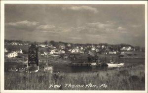 Thomaston Maine ME Panoramic Water View Real Photo Vintage Postcard