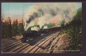 Train,At the Summit of the Mountains Postcard