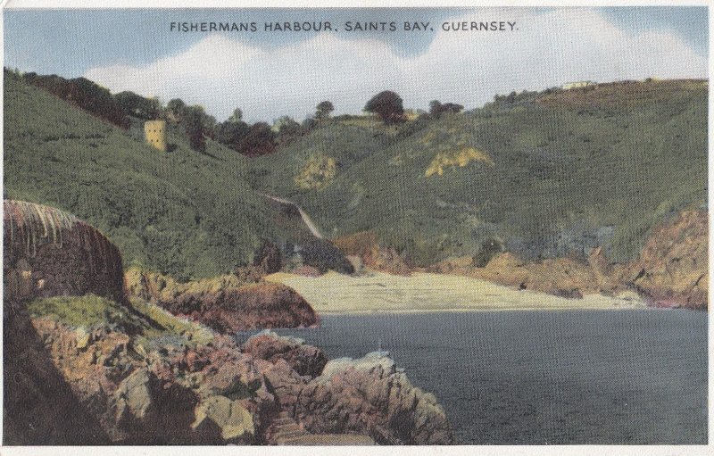 Fishermans Harbour Guernsey Postcard