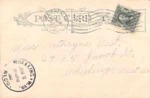 Beaver Falls Pennsylvania Carnegie Library Street View Antique Postcard K89031